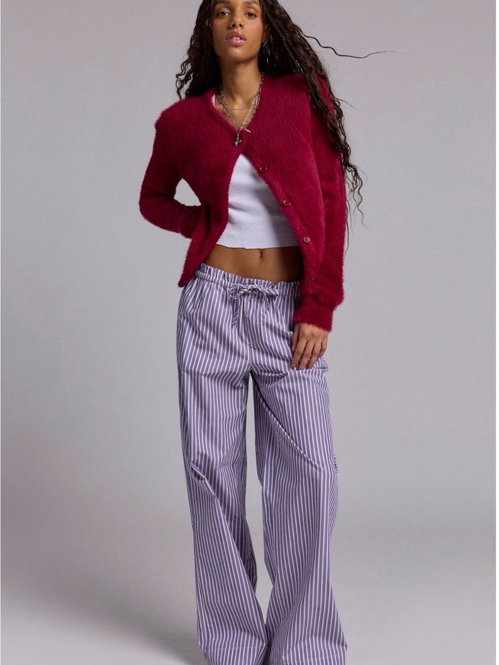 KIMCHI BLUE Millie Cotton Poplin Straight Leg Pants